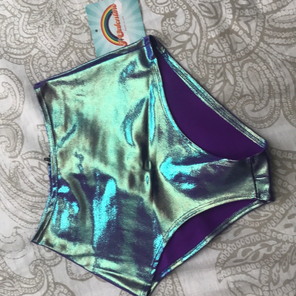 Purple high waisted rave bottoms